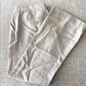 LOFT khaki linen pants